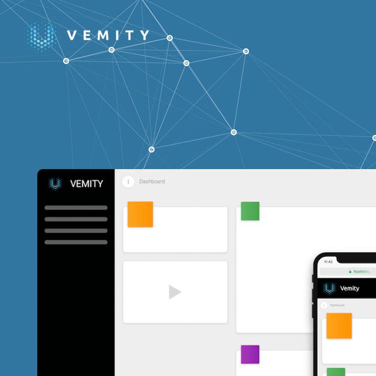 A screenshot of the Vemity website